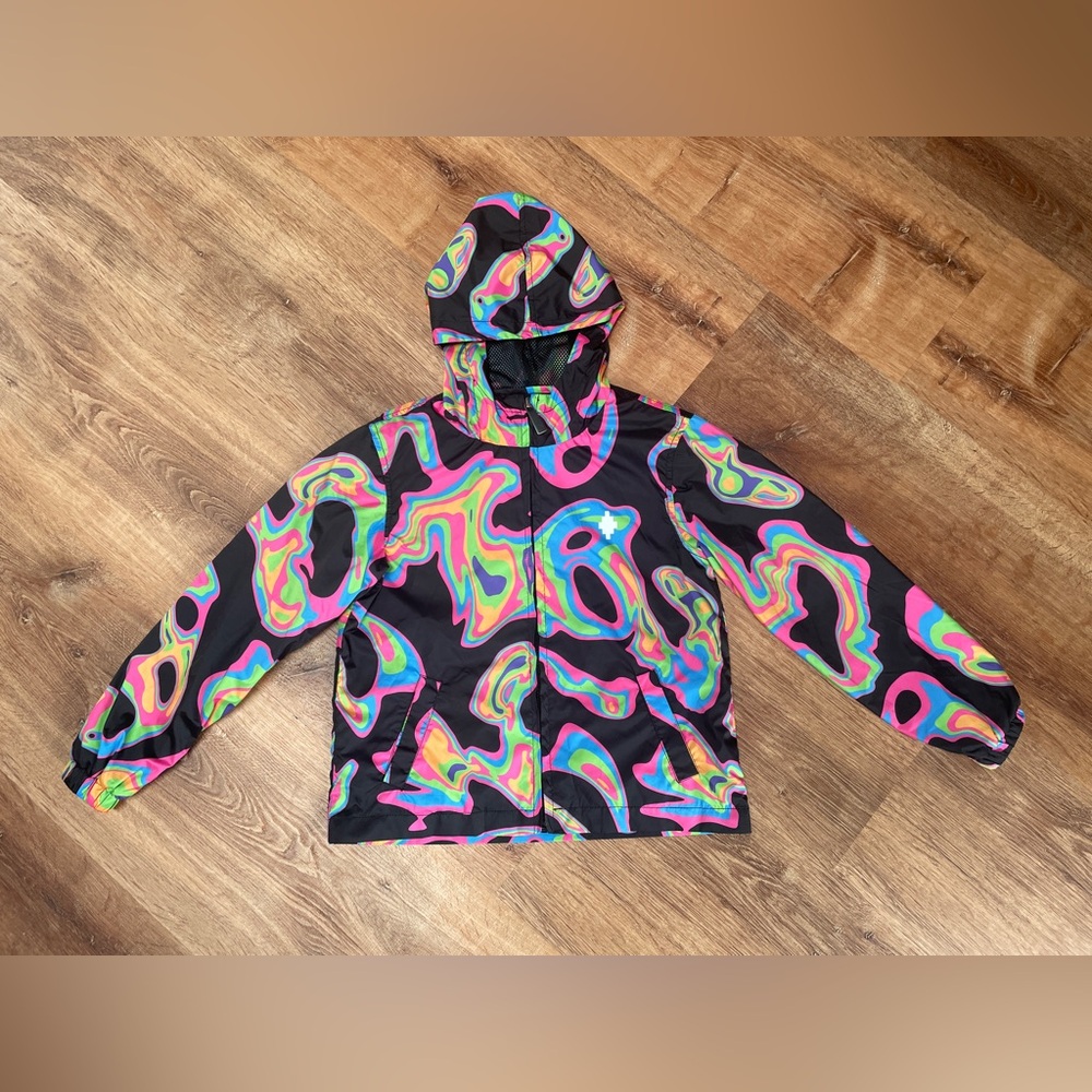 Marcelo Burlon Kids of Milan Girls Boys Windbreaker Jacket Size 6Y Colorful Zip